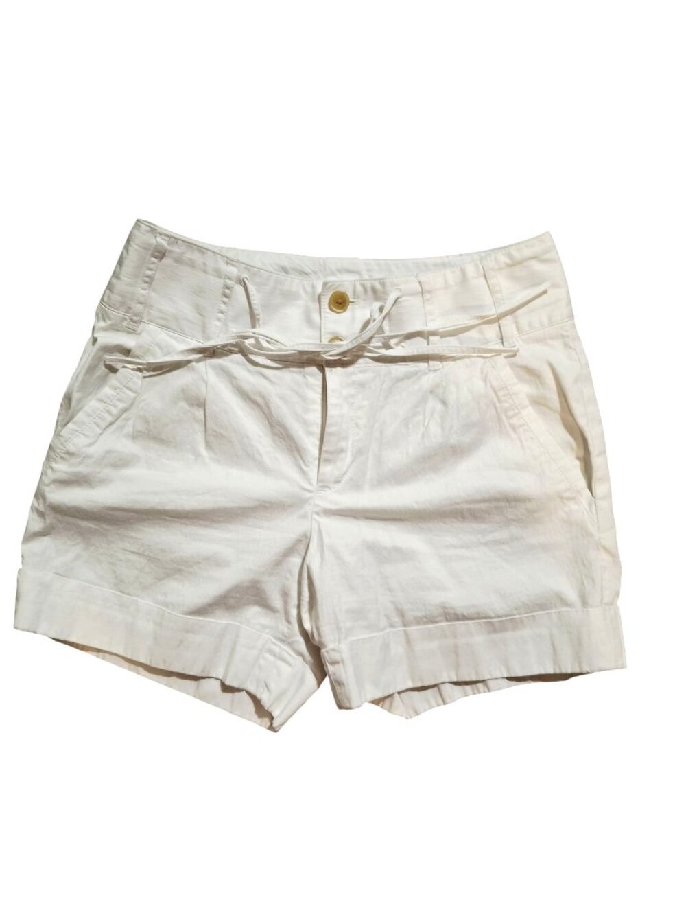 Banana Republic Martin Fit White Stretch Shorts Women’s Size 6 Cotton Blend With